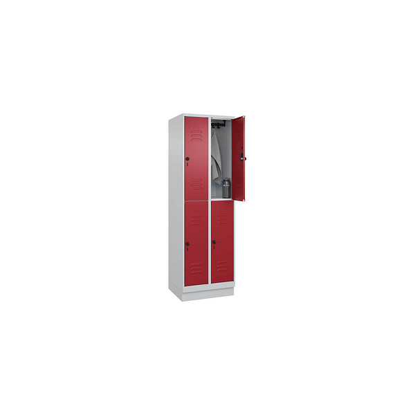 4066681664869 - Spind Classic PLUS lichtgrau rubinrot 080320-20 S10001 4 Schließfächer 600 x 500 x 1950 cm 4066681664869 C+P-Möbel 4066681664869 - Spind Classic PLUS lichtgrau rubinrot 080320-20 S10001 4 Schließfächer 600 x 500 x 1950 cm 4066681664869 C+P-Möbel